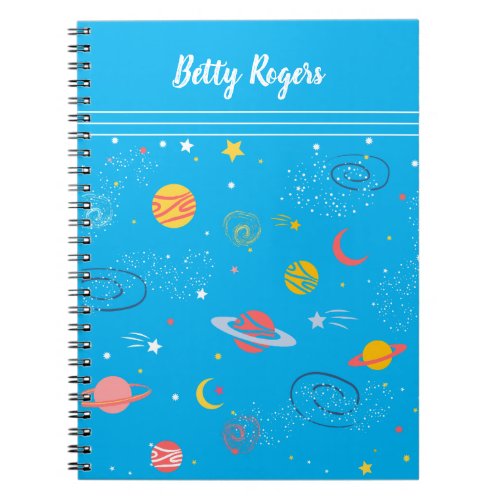 Outer Space Seamless Pattern Notebook