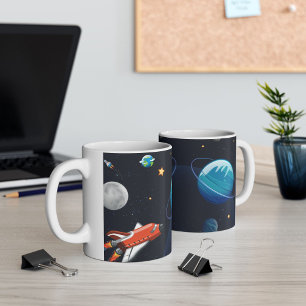 Outer Space Shuttle Cute Coffee Mug