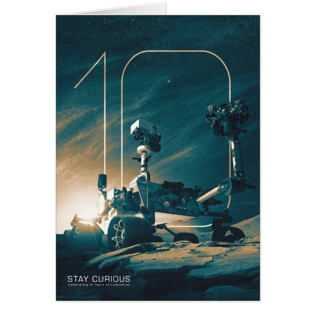 Outer Space, Solar System, 10 Years of Curiosity Cards (Front)