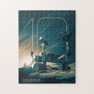 Outer Space, Solar System, 10 Years of Curiosity Jigsaw Puzzle