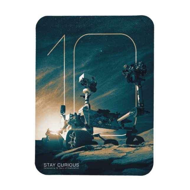 Outer Space, Solar System, 10 Years of Curiosity Magnet (Vertical)