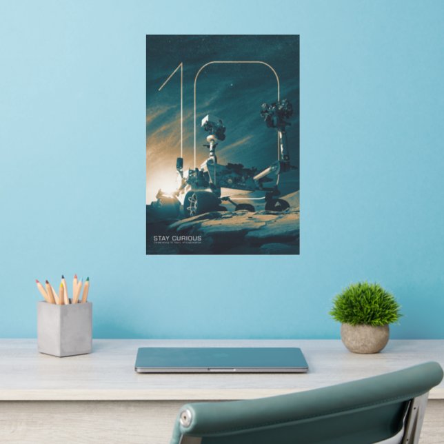 Outer Space, Solar System, 10 Years of Curiosity Wall Decal (Home Office 2)