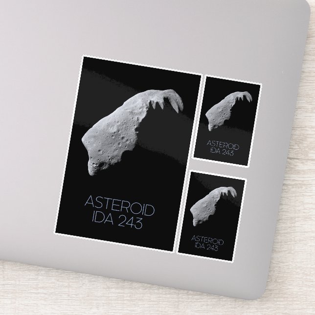 Outer Space, Solar System, Asteroid Belt, IDA 243 Sticker (Detail)