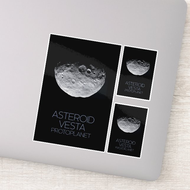 Outer Space, Solar System, Asteroid Belt, Vesta Sticker (Detail)