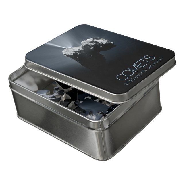 Outer Space, Solar System, Cosmos, Comets, 67P Jigsaw Puzzle (Lid Open)