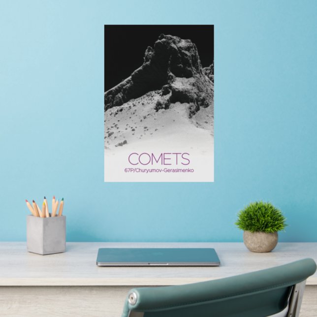 Outer Space, Solar System, Cosmos, Comets, 67P Wall Decal (Home Office 2)