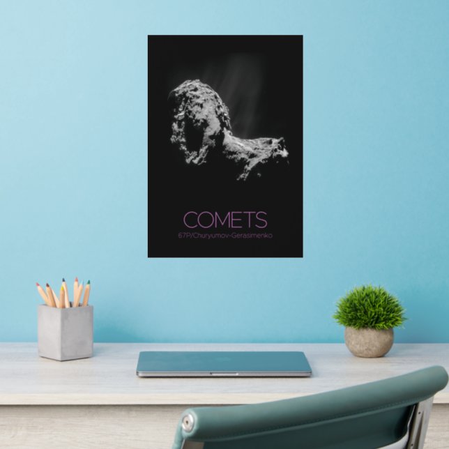 Outer Space, Solar System, Cosmos, Comets, 67P Wall Decal (Home Office 2)