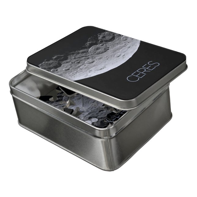 Outer Space, Solar System, Dwarf Planet Ceres Jigsaw Puzzle (Lid Open)