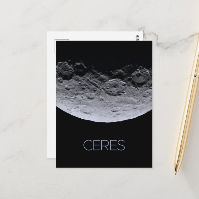 Outer Space, Solar System, Dwarf Planet Ceres Postcard (Front/Back In Situ)