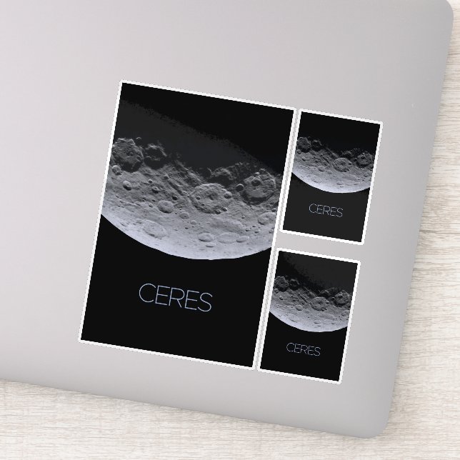 Outer Space, Solar System, Dwarf Planet Ceres Sticker (Detail)