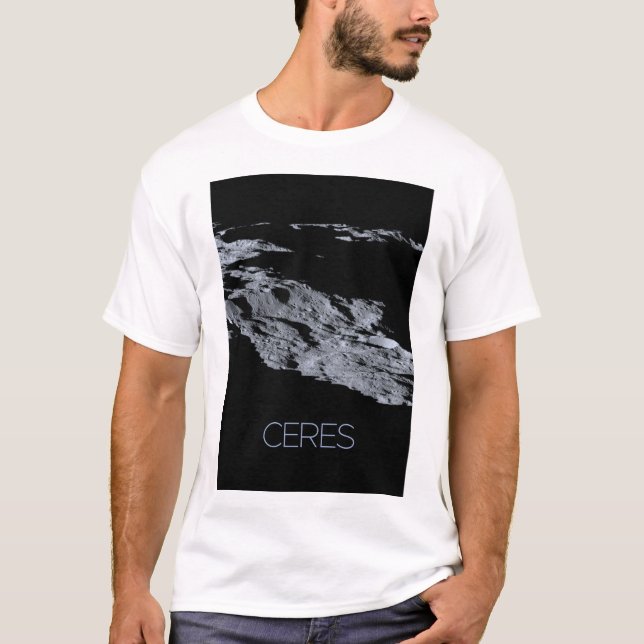 Outer Space, Solar System, Dwarf Planet Ceres T-Shirt (Front)