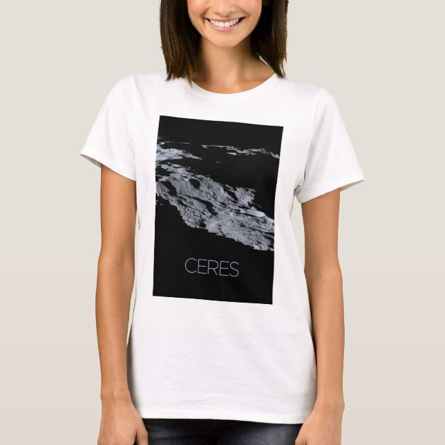 Outer Space, Solar System, Dwarf Planet Ceres T-Shirt (Front)