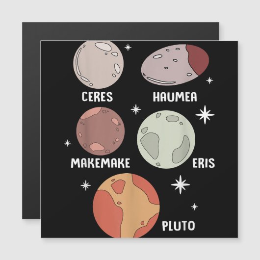 Outer Space Solar System Dwarf Planet For Kids (Front/Back)