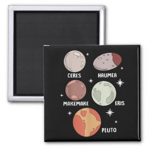Outer Space Solar System Dwarf Planet For Kids Magnet
