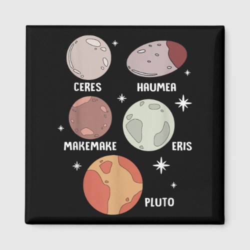 Outer Space Solar System Dwarf Planet For Kids Magnet