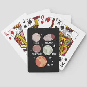 Outer Space Solar System Dwarf Planet For Kids Poker Cards