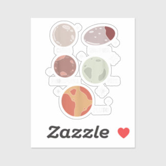 Outer Space Solar System Dwarf Planet For Kids Sticker