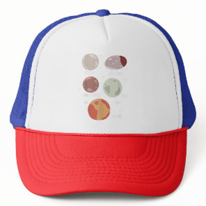 Outer Space Solar System Dwarf Planet For Kids Trucker Hat