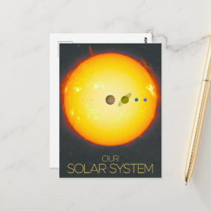 Outer Space, Solar System, The Sun and Planets Postcard