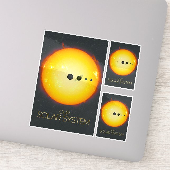 Outer Space, Solar System, The Sun and Planets Sticker (Detail)