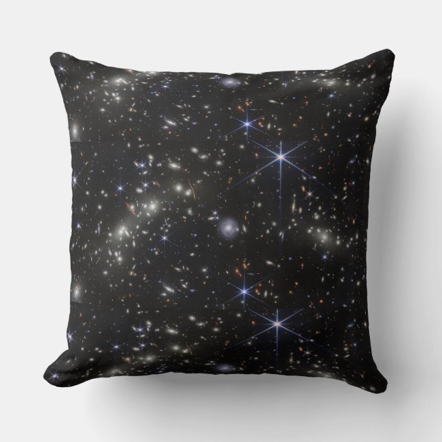Outer Space Stars Galaxies Solar System Throw Pillow (Front)