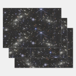 Outer Space Stars Galaxies Solar System Wrapping Paper Sheets