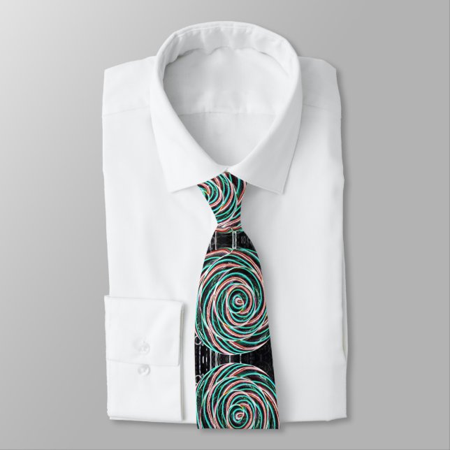 Outer Space Swirl Neck Tie (Tied)