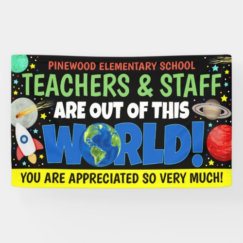 Outer Space Teacher Appreciation Week Banner