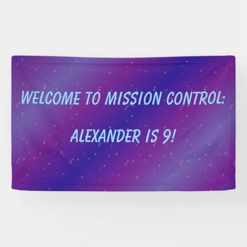 Outer Space Themed Birthday Welcome Banner