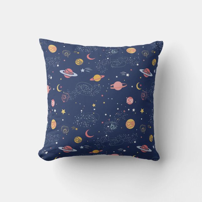 Outer Space Throw Pillow (Front)