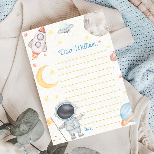 Outer Space Time Capsule Note Message Card