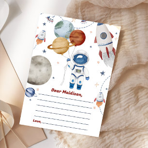 Outer Space Time Capsule Note Message Card
