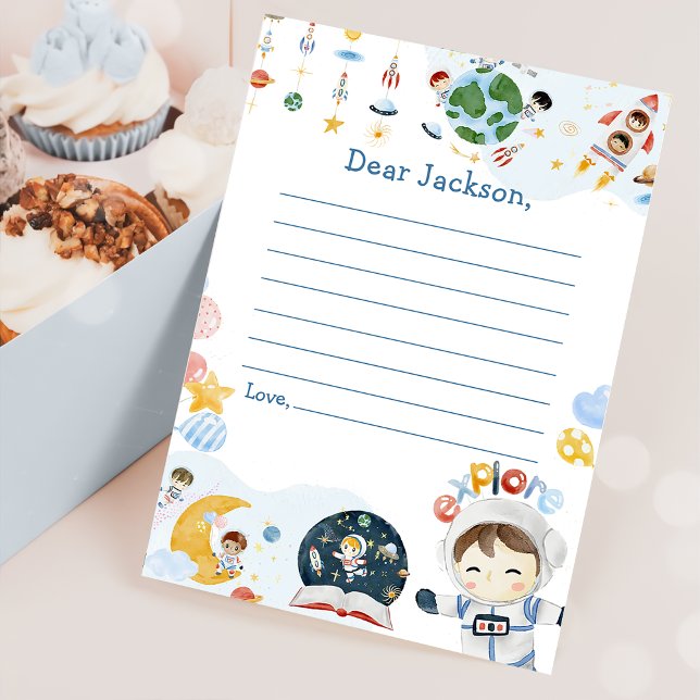 Outer Space Time Capsule Note Message Card (Creator Uploaded)