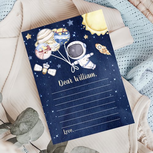 Outer Space Time Capsule Note Message Card