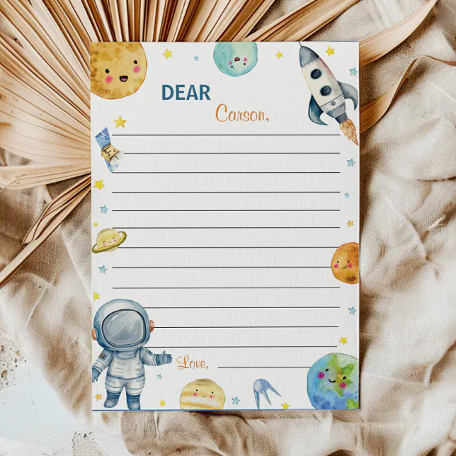 Outer Space Time Capsule Note Message Card | Zazzle