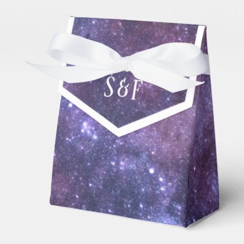 Outer Space Universe Galaxy Wedding Favor Boxes