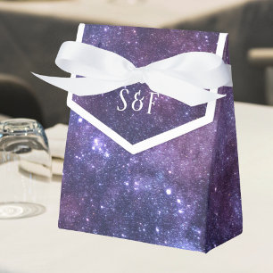 Outer Space Universe Galaxy Wedding Favor Boxes