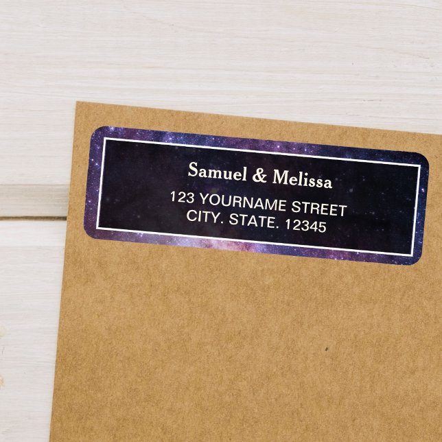 Outer Space Universe Galaxy Wedding Label (Creator Uploaded)