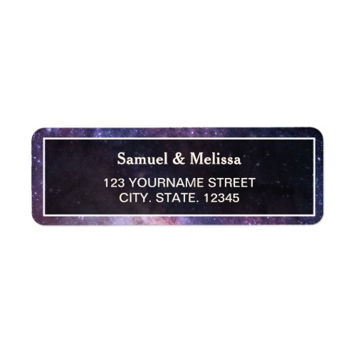 Outer Space Universe Galaxy Wedding Label