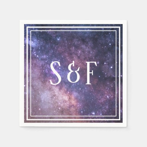 Outer Space Universe Galaxy Wedding Paper Napkins