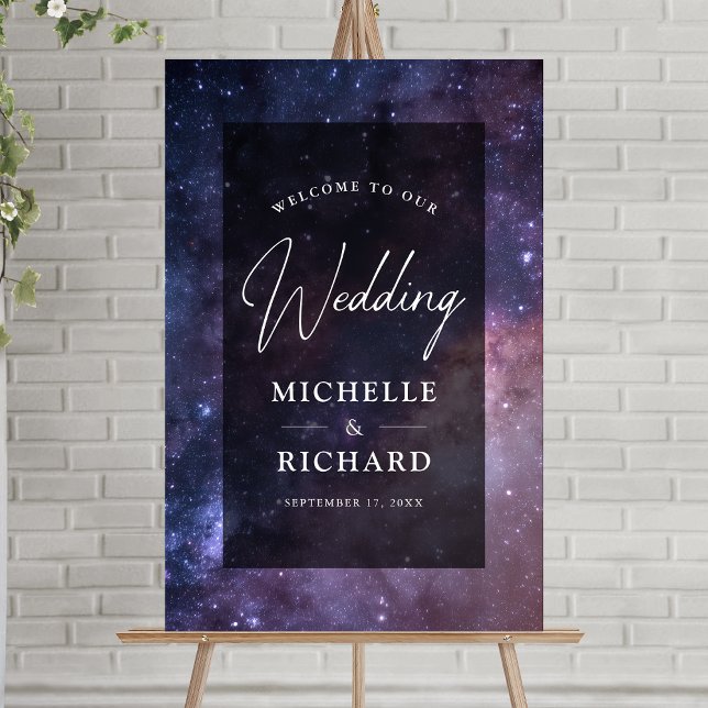 Outer Space Universe Galaxy Wedding Welcome Sign (Creator Uploaded)