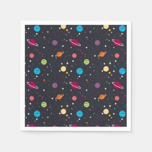 Outer space with stars napkins