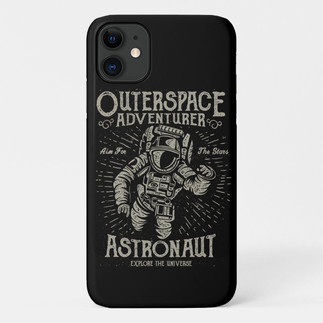 Outerspace Adventurer Astronaut Aim For The Stars Case-Mate iPhone Case (Back)
