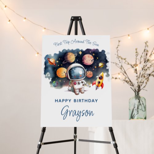 Outerspace Planets Happy Birthday Foam Board