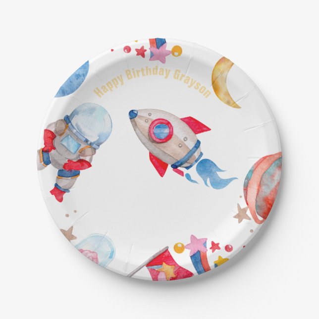 Outerspace Planets Paper Plates (Front)