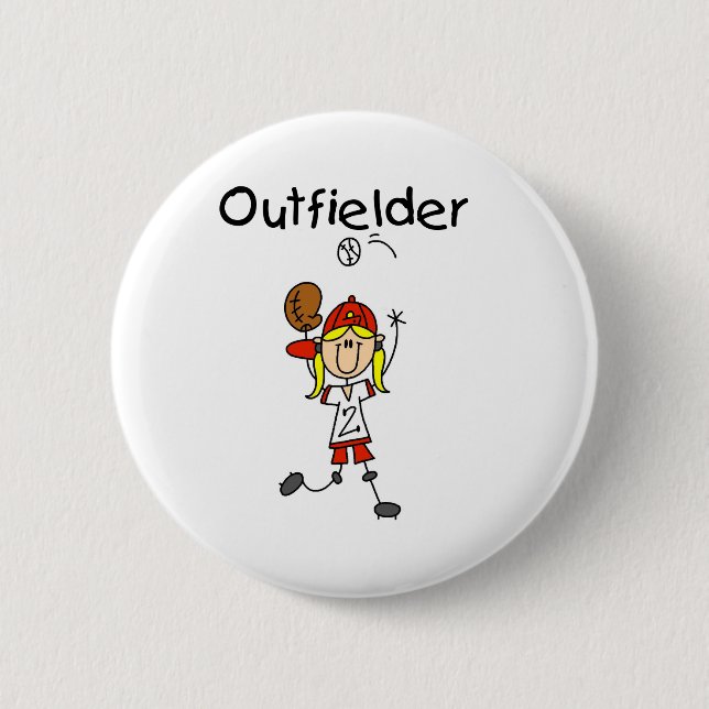Outfielder-Girl Button (Front)