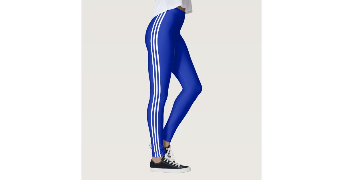 Outfit for school athletic, College, Blue white Leggings