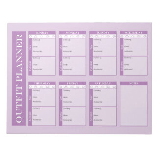 Outfit Planner Tear-Away Notepad
