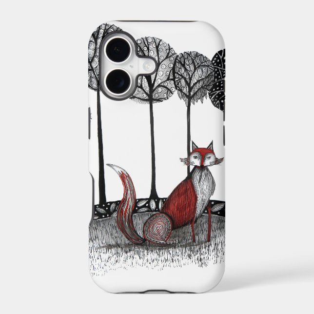 Outfox the fox iphone case (Back)