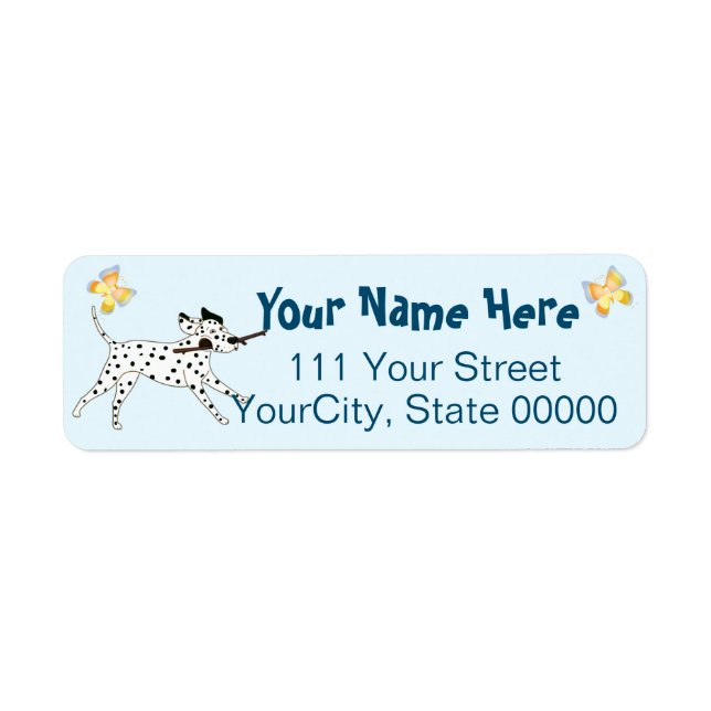 Outgoing Dalmatian Dog Lover Label (Front)